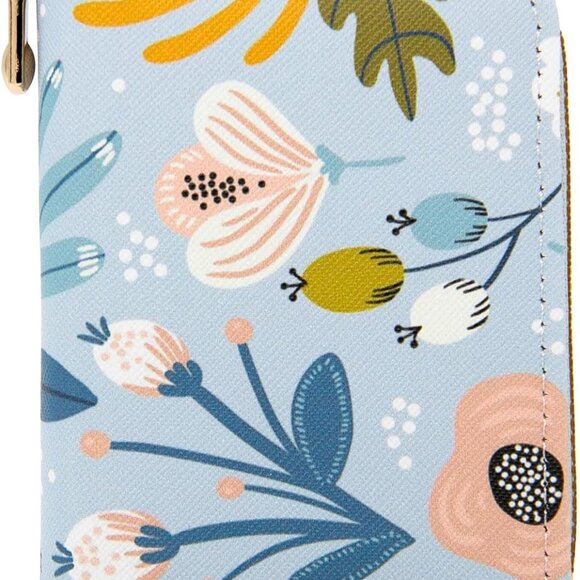 Women Girls Small Credit Card Holder Wallet Compact Accordion Organizer - Picture 1 of 6